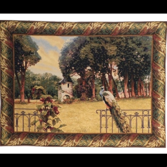 Belgium Tapestry by Flanders Tapestry with acanthe border and ornate tassels - Picture 1 of 11
